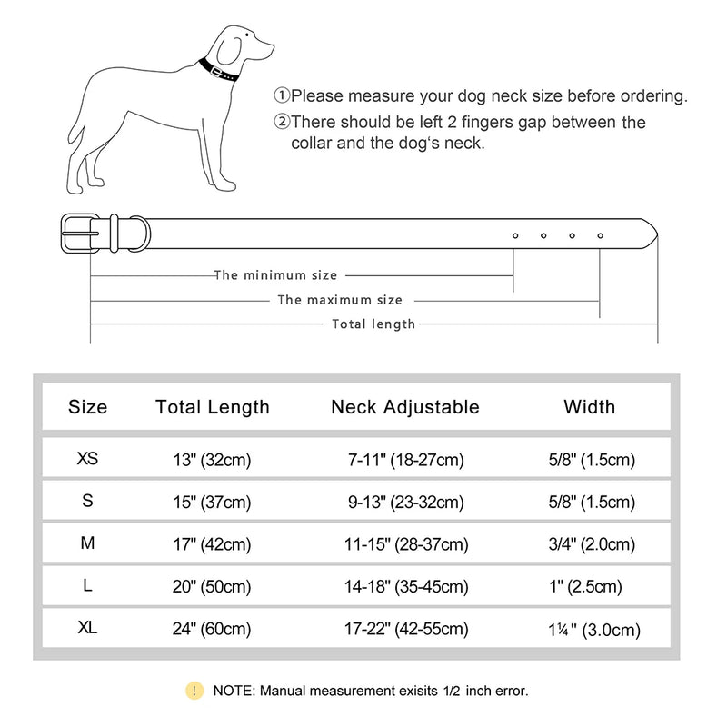 Personalisierte gepolsterte Leder-Hundehalsband mit graviertem Namensschild