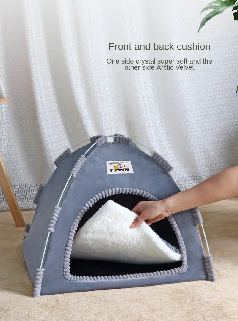 Tente pliante pour animaux avec coussin rafraîchissant