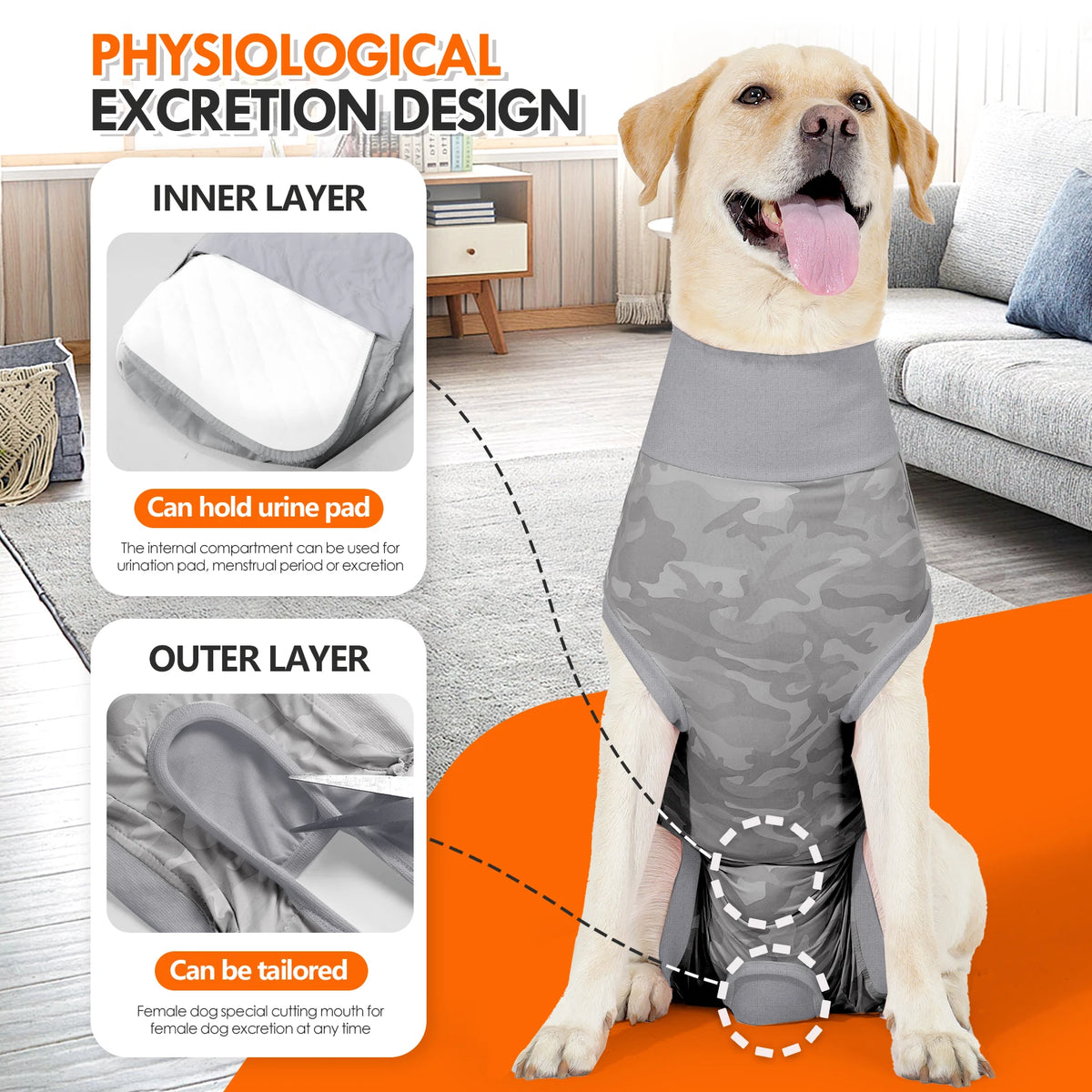 Dog Recovery Suit – Anti-Licking Protective Onesie for Post-Surgery & Wound Care