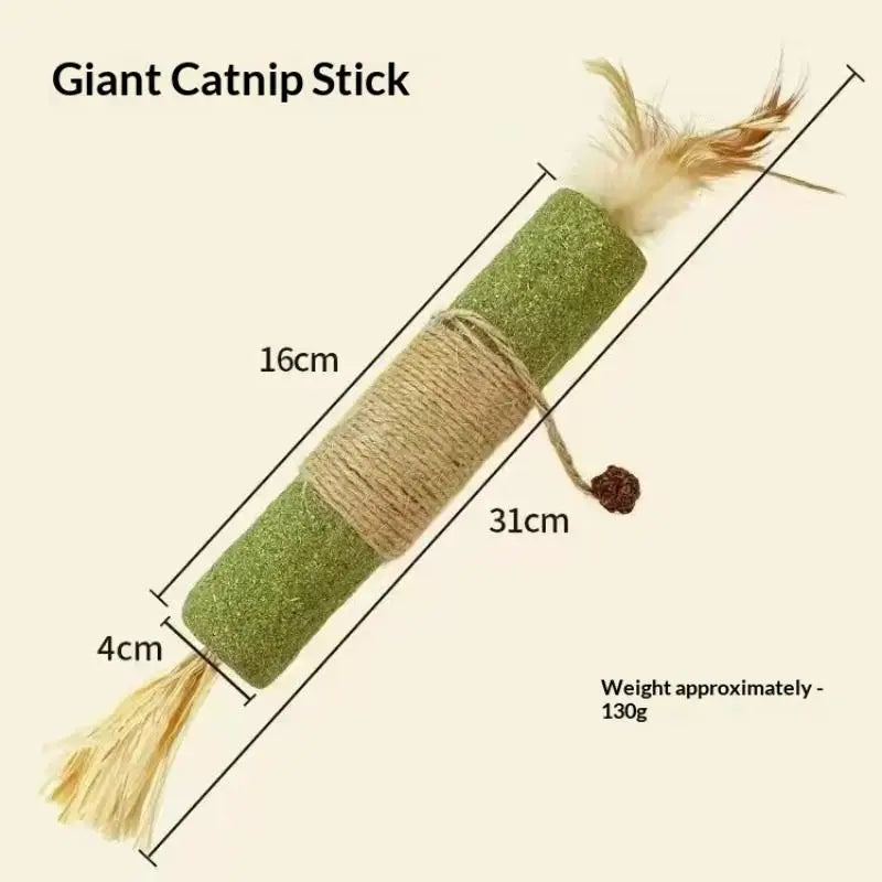 Natural Wooden Cat Teething Sticks with Sisal Rope