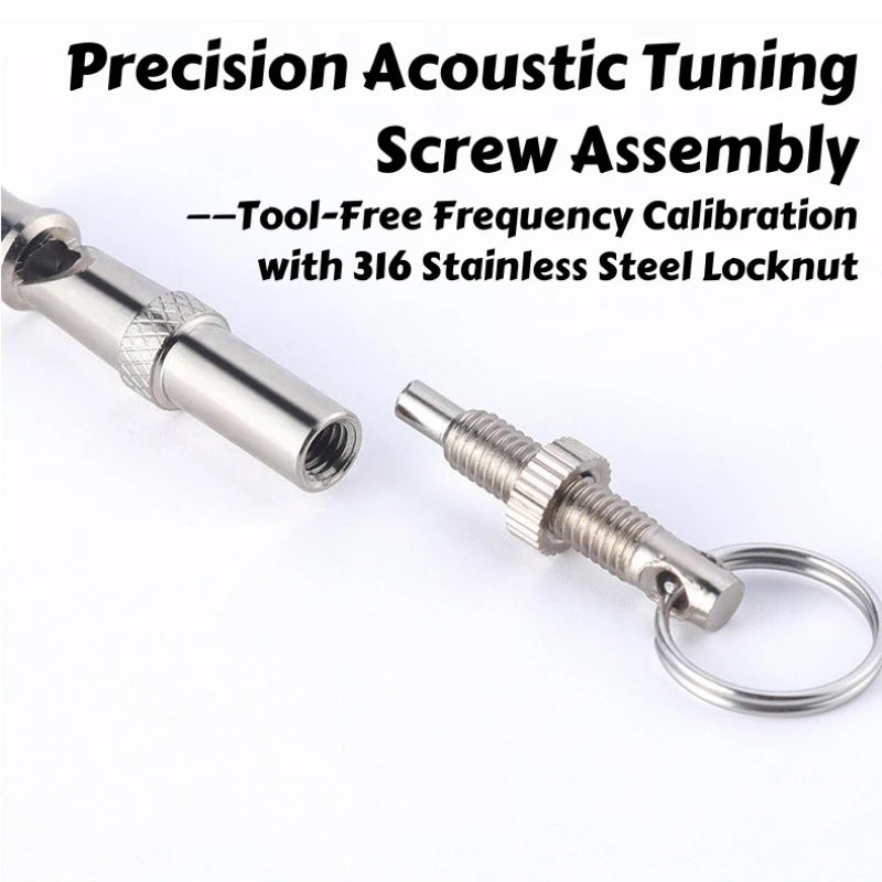Precision Acoustic Tuning Screw Assembly with 316 Stainless Steel Locknut for frequency calibration