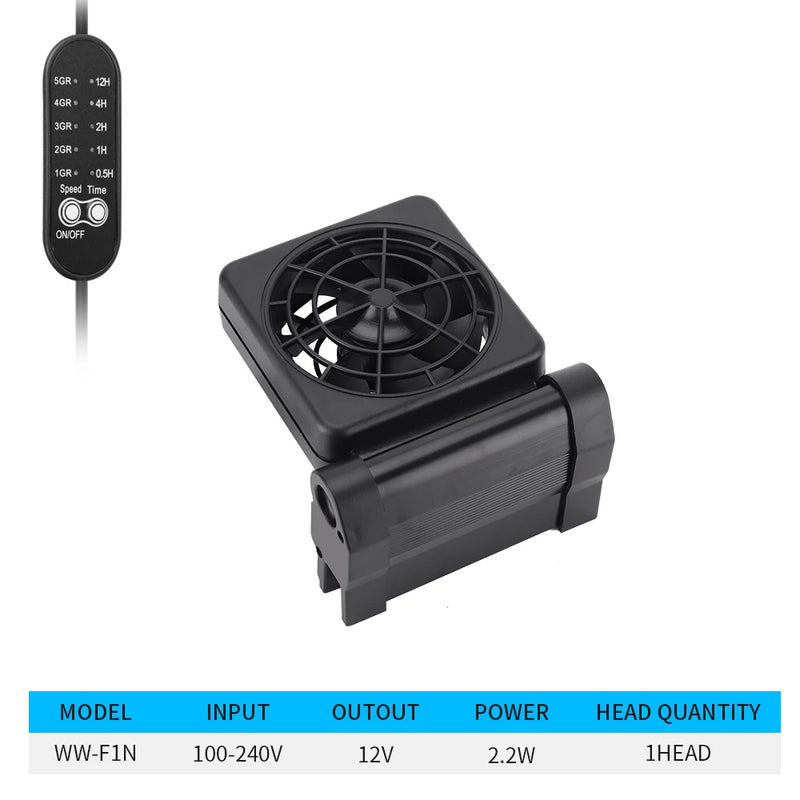Ventilateur de refroidissement pour aquarium réglable