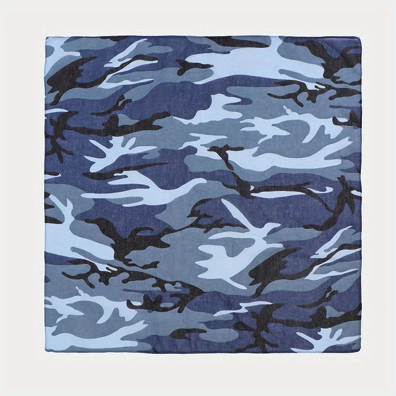 Camouflage Print Cotton Bandana – 53x53cm
