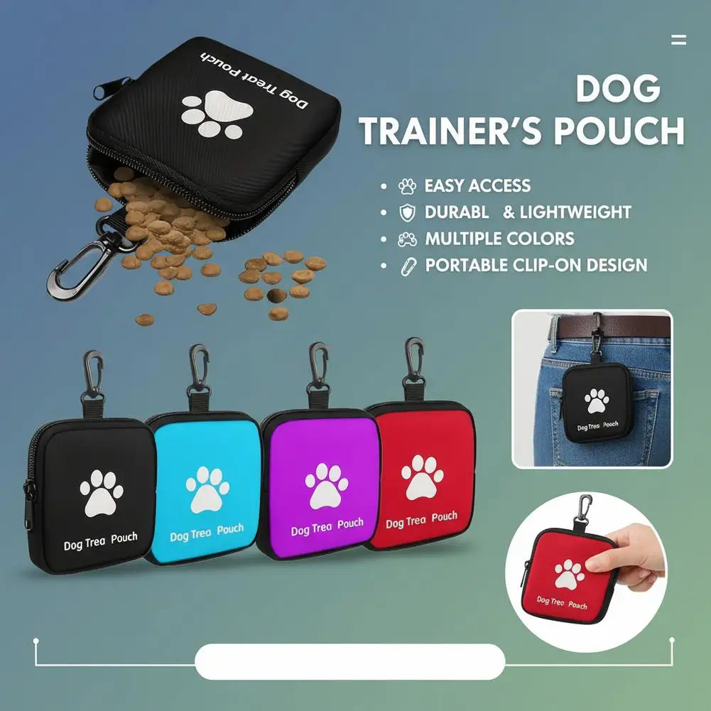 Hands-Free Pet Treat Pouch with Waist Clip