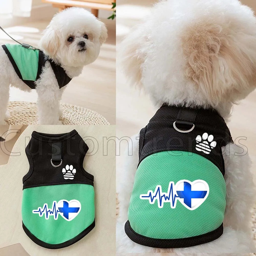 Breathable Mesh Pet Vest with Leash Ring – Lightweight Summer Harness for Dogs and Cats