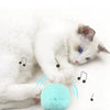Interaktiver Plüsch-Katzenball mit Quietscher und Katzenminze