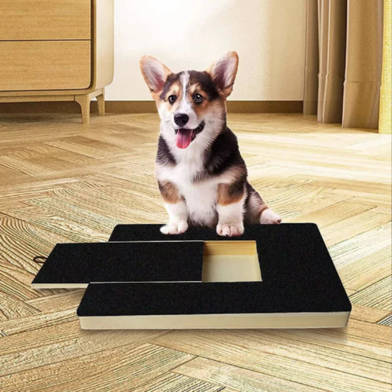 Wooden Pet Scratching Board with Pull-Out Treat Box
