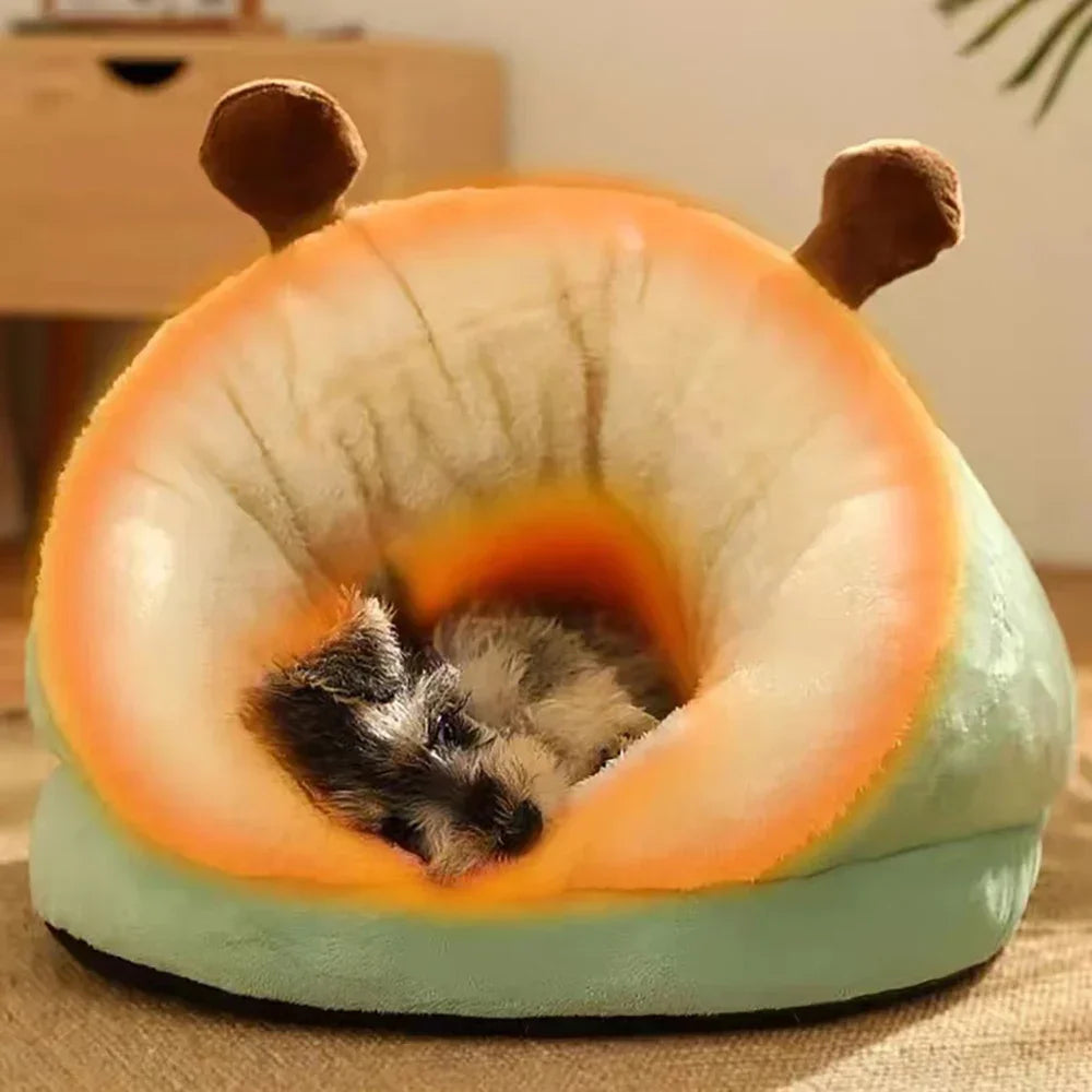 Cozy Plush Pet Bed Cave for Small Dogs and Cats