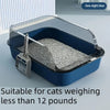 Semi-Enclosed Cat Litter Box with High Splash Guard