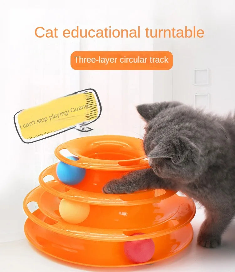 Multi-Level Cat Puzzle Track Toy