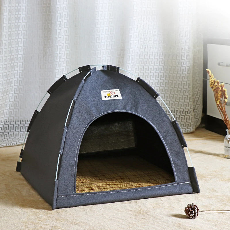 Tente pliante pour animaux avec coussin rafraîchissant