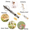 Adjustable Pitch Stainless Steel Dog Whistle with Keychain