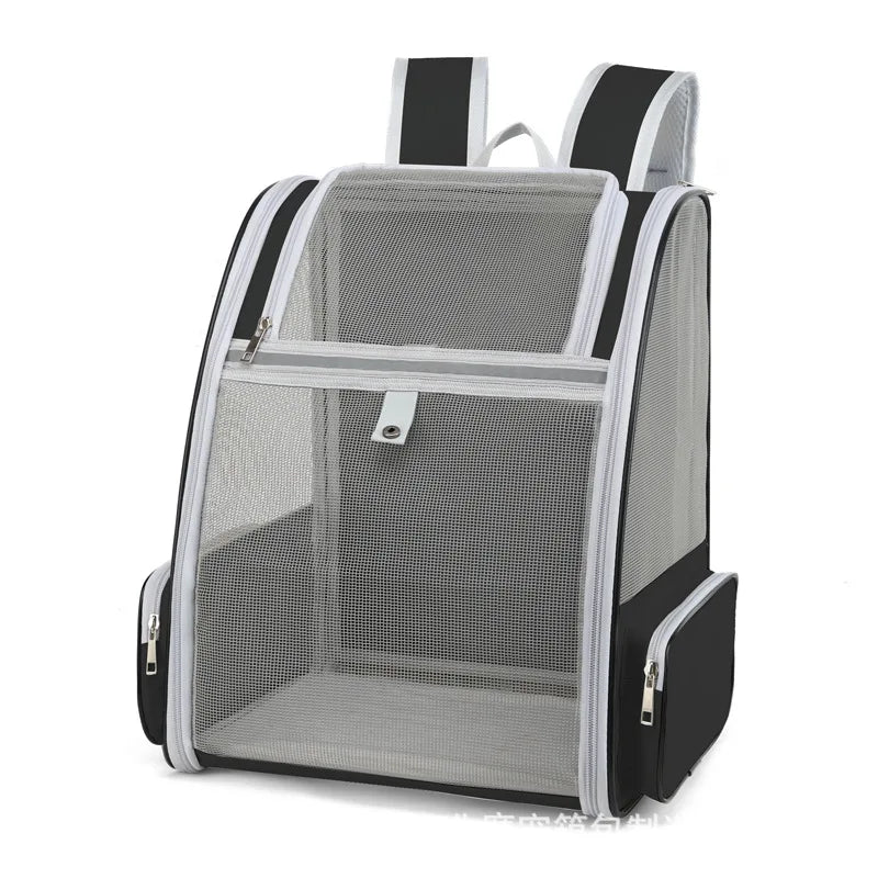 حقيبة ظهر لحمل القطط والكلاب الصغيرة - تهوية للسفر