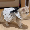 Summer Bow Heart Print Pet Dress for Small Dogs and Cats