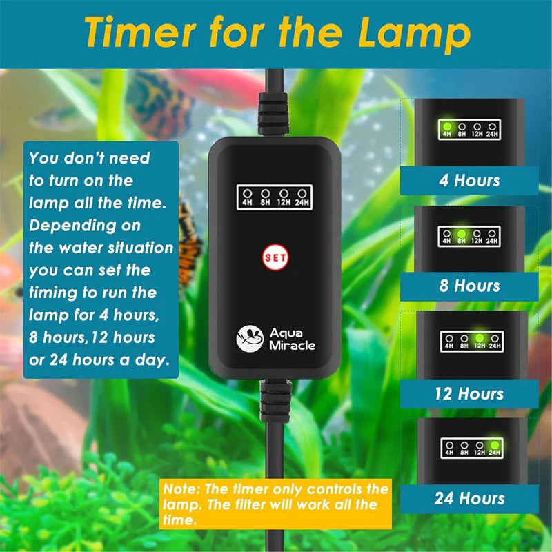 Filtre Submersible 5-en-1 pour Aquarium avec Stérilisateur UV