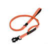 Orange heavy duty reflective dog leash with padded handles and traffic control features