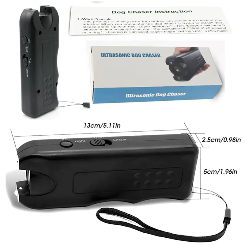 Portable Ultrasonic Dog Repeller and 3-in-1 Training Device