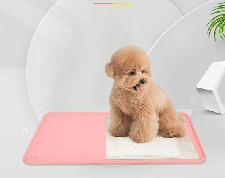 Dog Pad Holder Tray Silicone Pee Pad for Training
