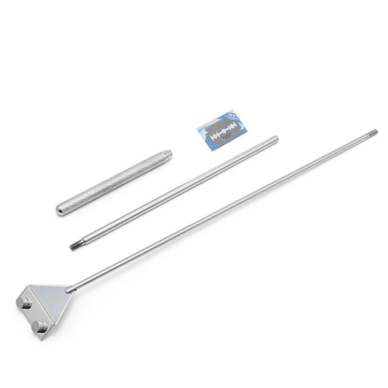 Stainless Steel Aquarium Glass Scraper with Extension Arm