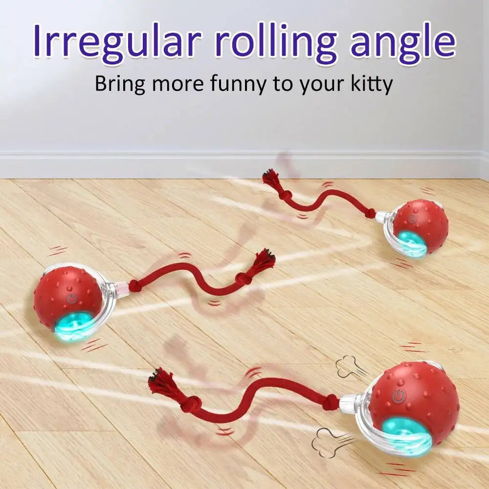 Motion-Activated Cat Toy Ball with Bird Chirping Sounds