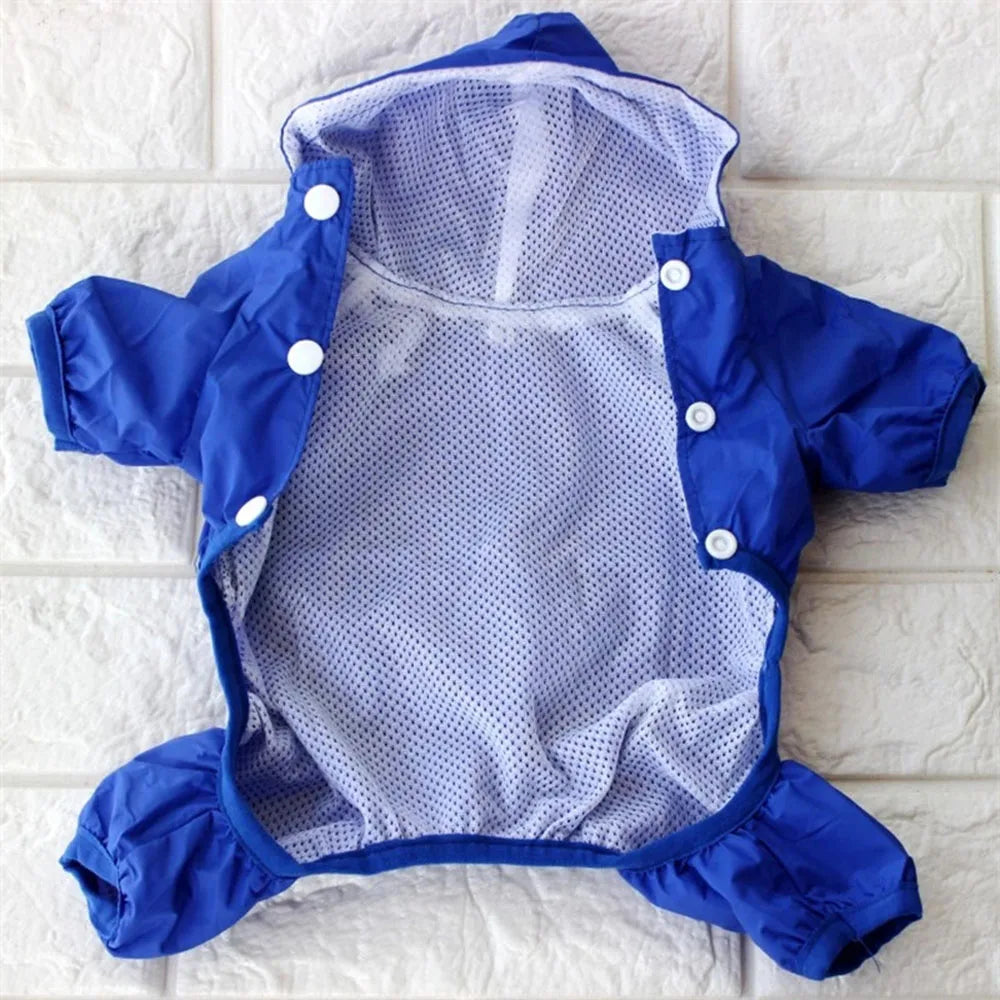 Adjustable Waterproof Dog Raincoat with Reflective Strap