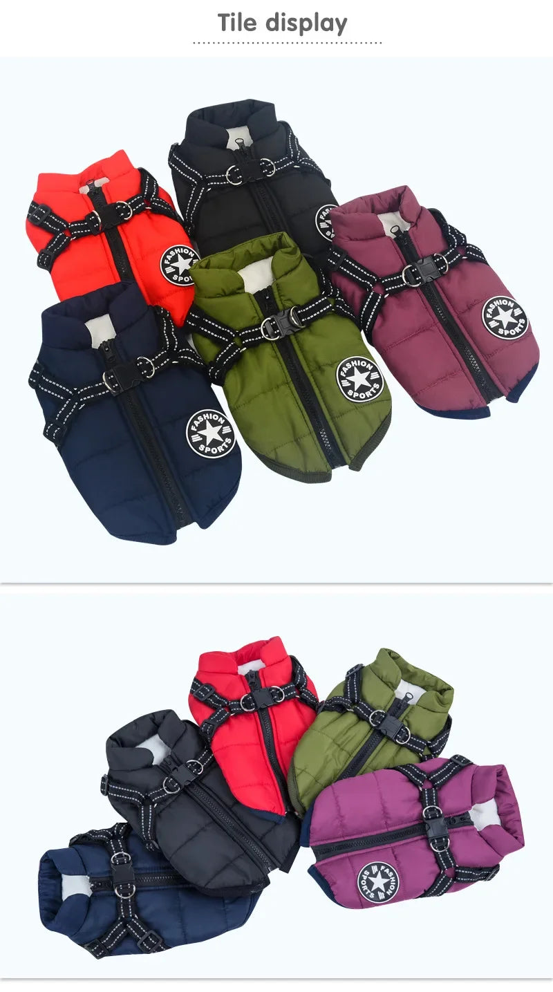 Impermeable para Perro con Arnés Integrado