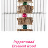 Juguete de Madera Natural para Perros Loro