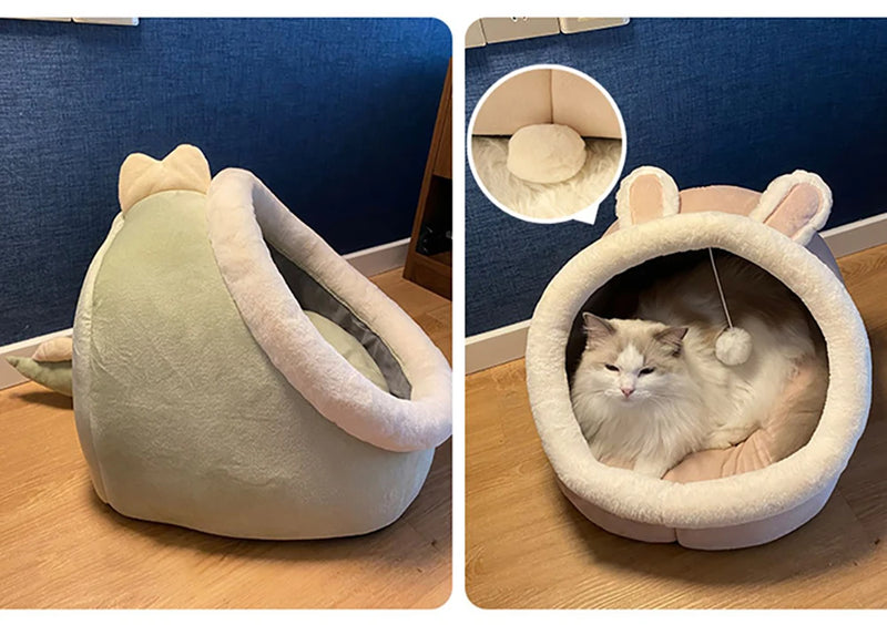 Coussin de Lit pour Animaux de Compagnie Mignon avec Coussinet Amovible