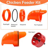 Automatic Gravity Poultry Feeder Kit - Rainproof DIY Port