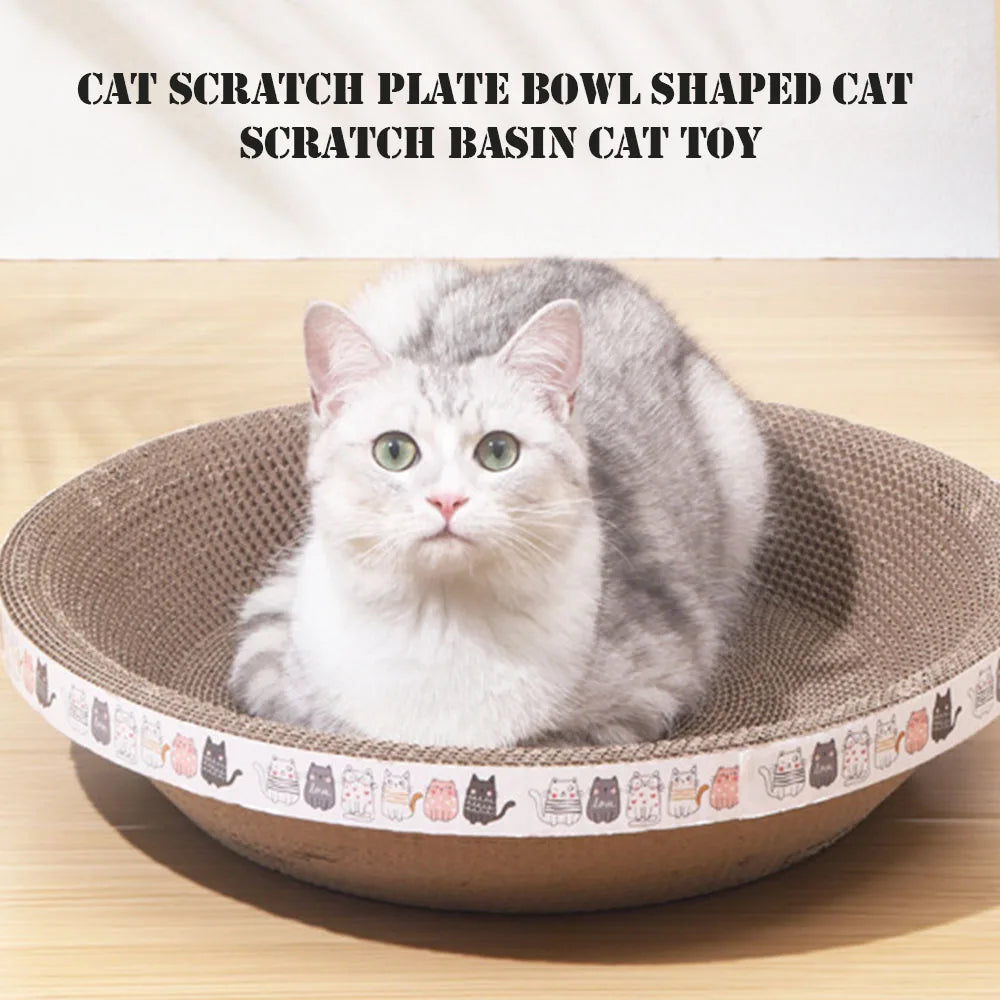 Oval Corrugated Cardboard Cat Scratcher Bed
