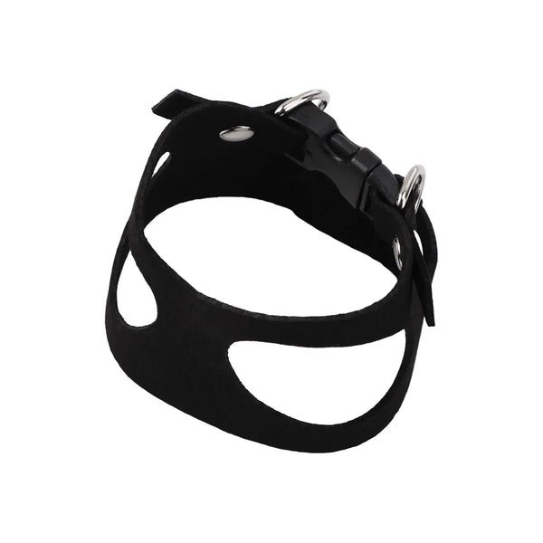 Black adjustable lizard rat harness and leash set
