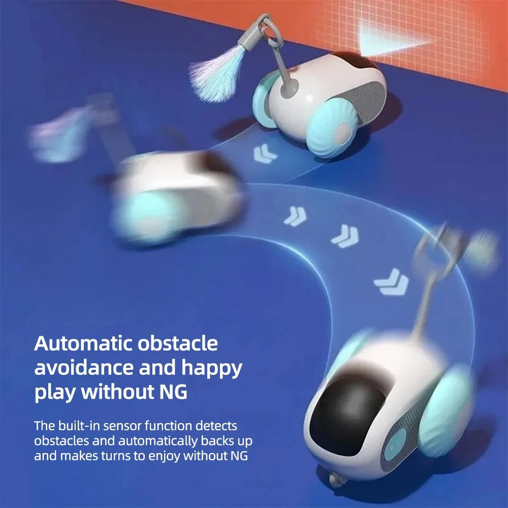 Interactive Smart Cat Toy Car with Remote Control