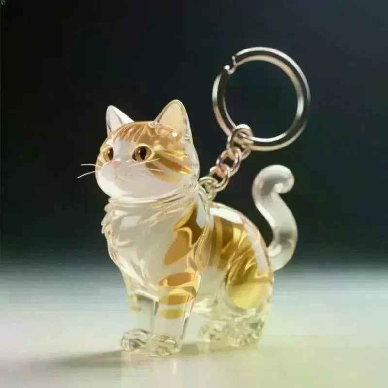 Transparent Pet Hair Keepsake Charm for Keys