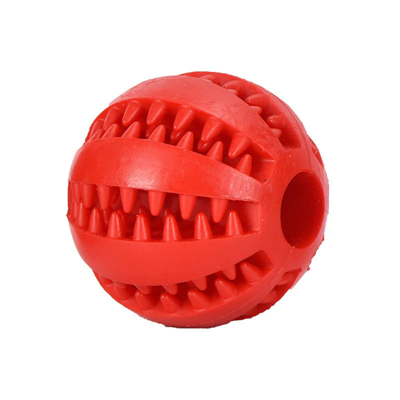 Interactive Rubber Dog Toy Ball with Treat Dispenser