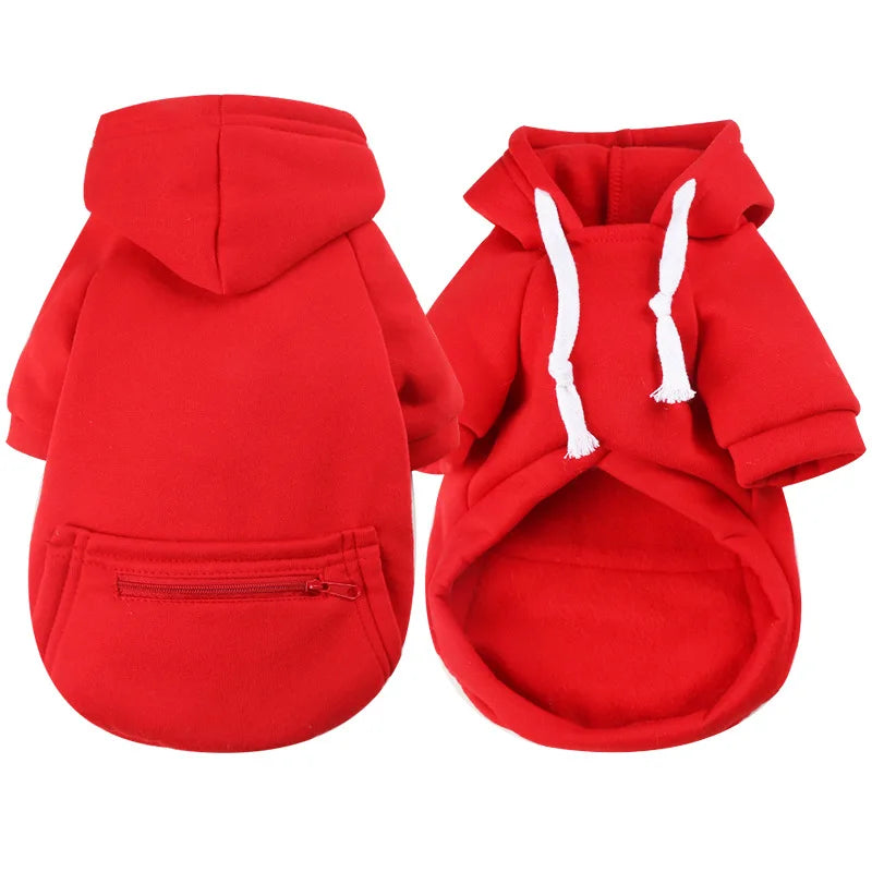 Sudadera de Fleece para Perro Grande con Capucha y Bolsillo con Cremallera