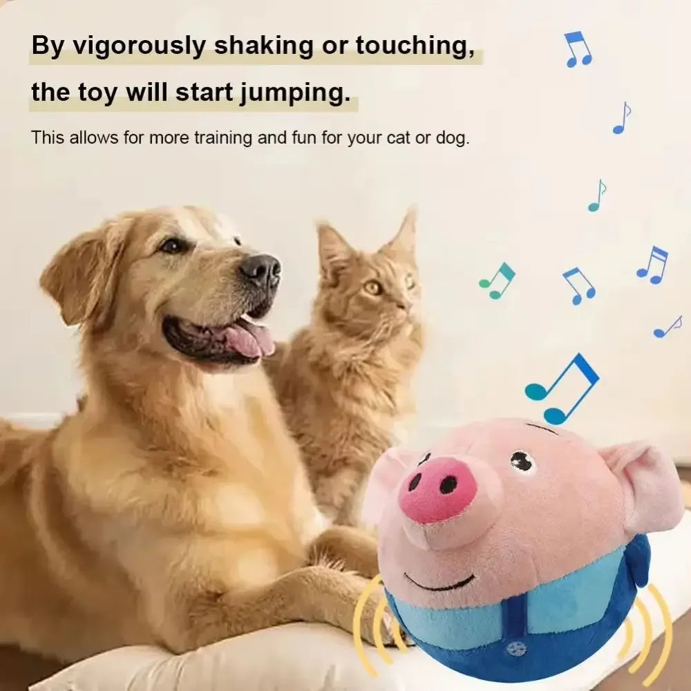Interactive Singing Plush Dog Toy with Bouncing Motion