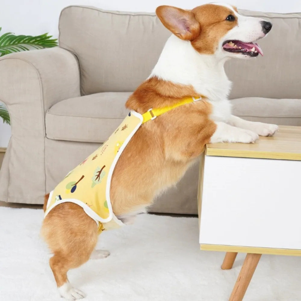 Adjustable Washable Dog Sanitary Pants with Shoulder Straps