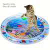 Ocean-Themed Cat Water Play Mat for Interactive Fun