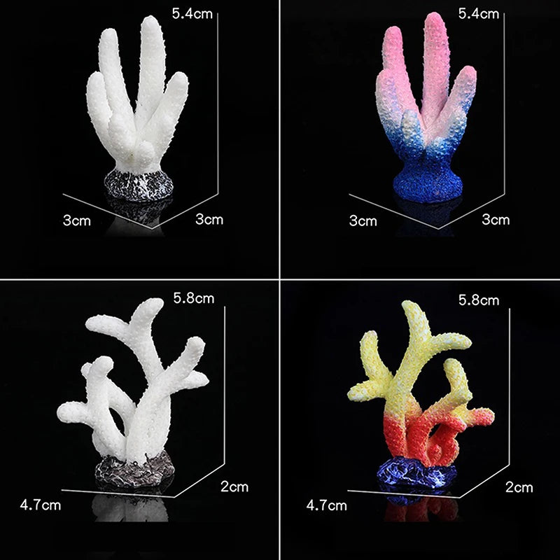 Artificial Coral Reef Aquarium Decoration with Starfish