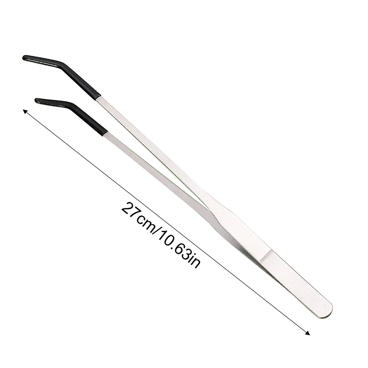 Stainless Steel Reptile Feeding Tongs with Protective Rubber Tips