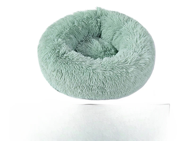 Panier Rond en Peluche pour Animaux avec Housse Amovible