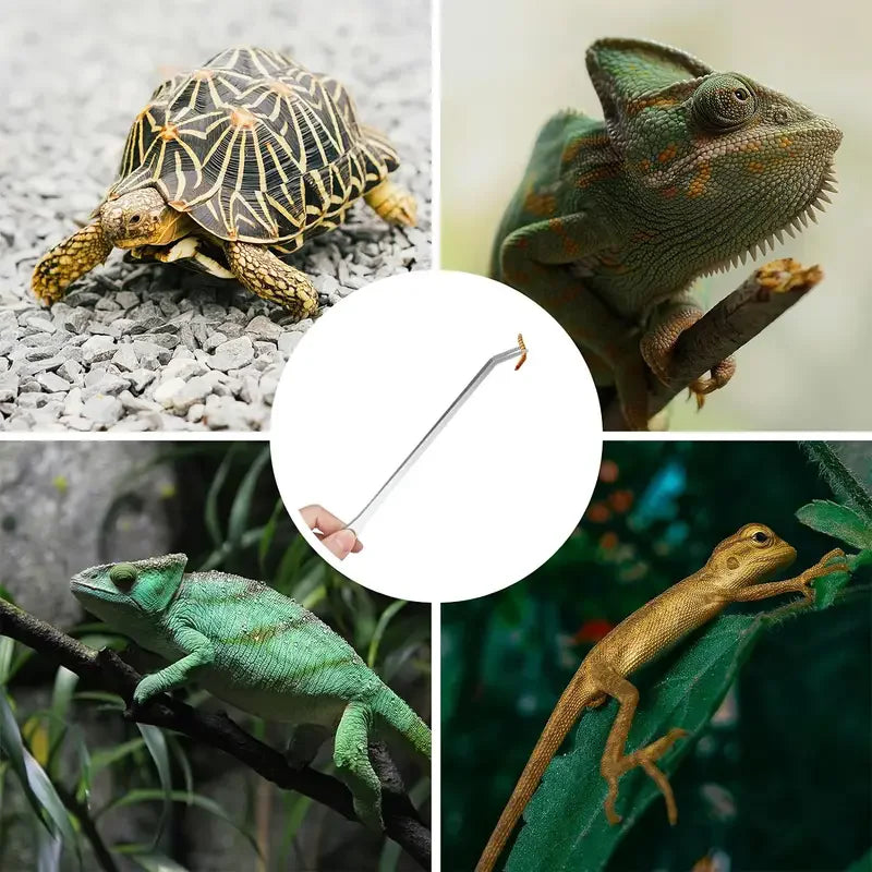 Pinzas de Acero Inoxidable para Plantas de Acuario con Codo