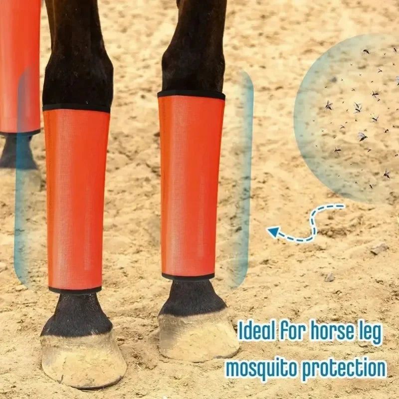 Breathable Mesh Fly Boots for Horses (Set of 4)