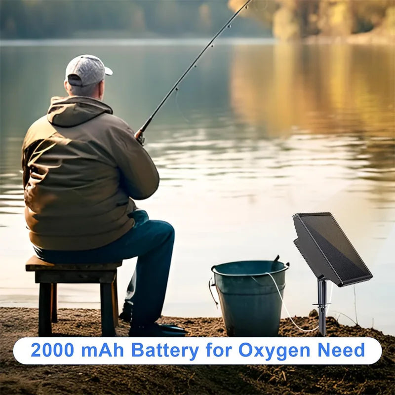 Solar Powered Pond Aerator with Battery Backup