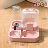 2-in-1 Pet Water and Food Dispenser with Dual Bowls