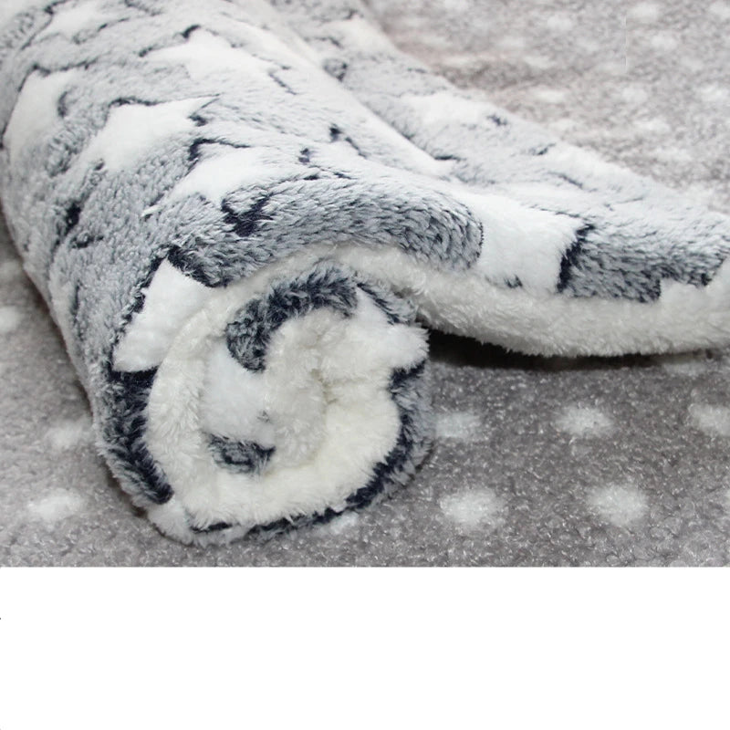Cozy Flannel Pet Sleeping Mat for Dogs and Cats