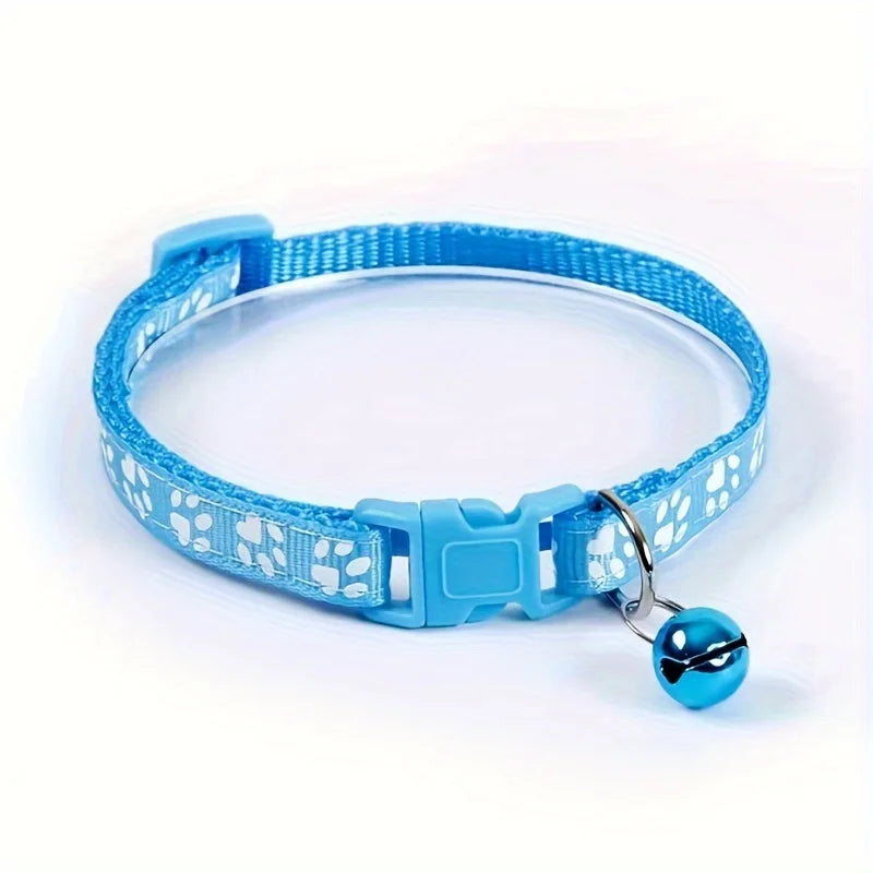 Bunte Schleifen-Hundehalsband mit Glocke