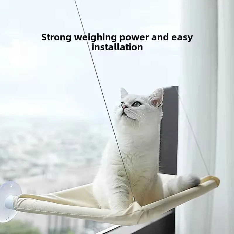 Window-Mounted Cat Hammock with Suction Cup Mount