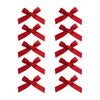 A set of red ribbon bow hair clips for girls