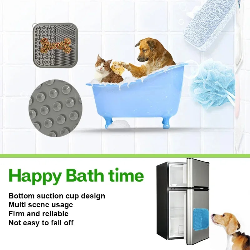 Dog & Cat Licking Mat – Silicone Slow Feeder for Anxiety Relief and Fun Treats